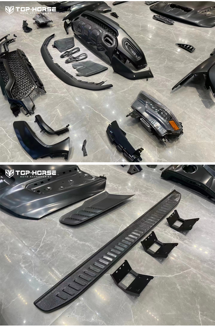 Dodge RAM 1500 Conversion To TRX Body Kit 2021 Old To New Facelift Body Kit Bumper