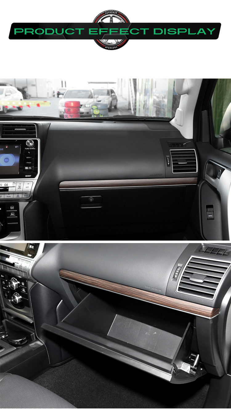 Toyota Land Cruiser Prado 150 Wooden Door Handle Cover Interior Decorative Strips With Speaker