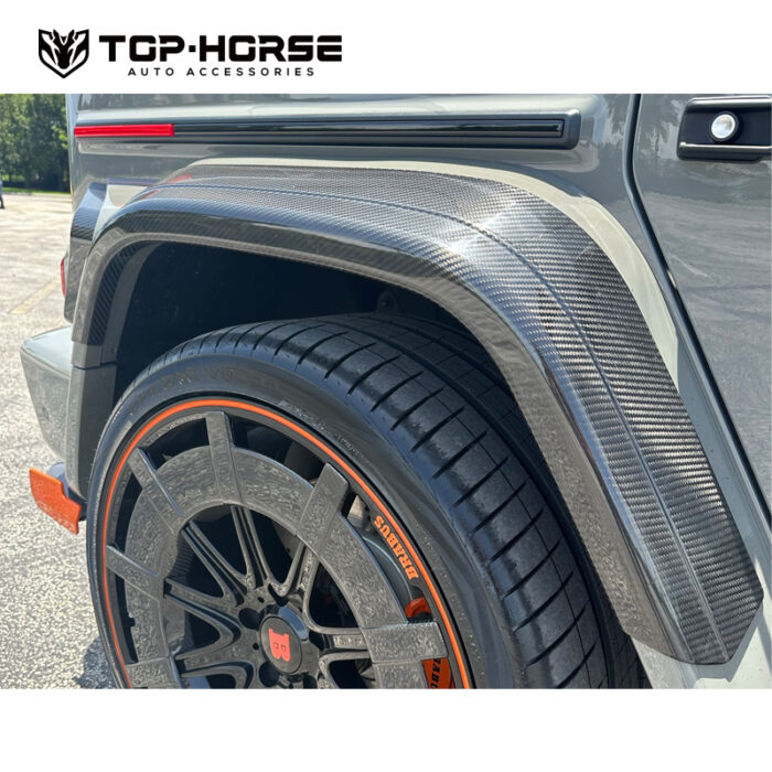 Barbus 900 Rocket Edition Carbon Fiber Fender Flares Extensions Covers For Mercedes Benz G class G Wagon W463A G500 G63 G65